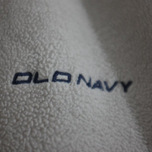 Vintage Old Navy cream sherpa fleece jacket half zip size XL - Picture 5 of 12